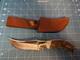Puma SGB Big Horn Fixed Blade Knife With Stag Handle and Leather Sheath