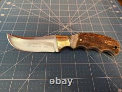 Puma SGB Big Horn Fixed Blade Knife With Stag Handle and Leather Sheath