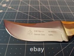 Puma SGB Big Horn Fixed Blade Knife With Stag Handle and Leather Sheath