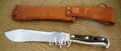 Puma White Puma Steel Fixed Blade Knife, Stag, Sheath, 6377, 1971