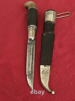 Puukko Antique Finnish Hunting Knife Original Sheath