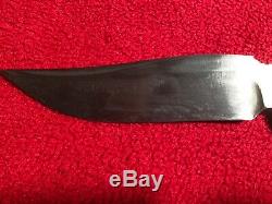R. H. RUANA BONNER MONTANA M STAMP BOWIE STYLE HUNTING KNIFE With Original Sheath