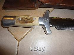 R H Ruana Bonner Montana M hunting knife, vintage & collectible withorig sheath