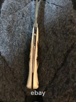 R. W. Loveless Custom Knife Maker Large Semi Skinner -double Nude-stag