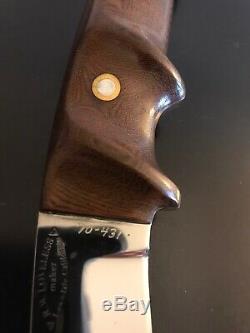 R. W. Loveless Custom Knife Maker Lawndale, Calif. Gut Hook Knife/sheath