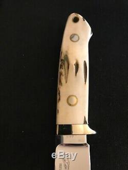 R. W. Loveless Knife Maker Custom Stag Nesmuk Signal Nude Lady-sheath