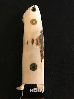 R. W. Loveless Knife Maker Custom Stag Nesmuk Signal Nude Lady-sheath