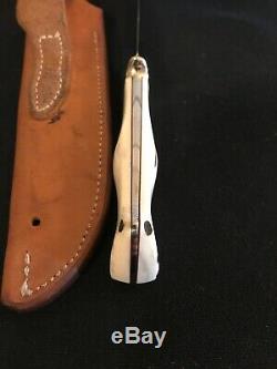 R. W. Loveless Knife Maker Custom Stag Nesmuk Signal Nude Lady-sheath