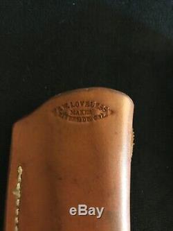 R. W. Loveless Knife Maker Custom Stag Nesmuk Signal Nude Lady-sheath