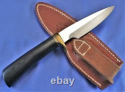 RANDALL 26-4. Black Micarta, Brass &Black Spacers. Pouch Sheath. 90's Mint Knife