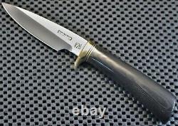 RANDALL 26-4. Black Micarta, Brass &Black Spacers. Pouch Sheath. 90's Mint Knife