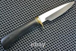 RANDALL 26-4. Black Micarta, Brass &Black Spacers. Pouch Sheath. 90's Mint Knife