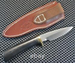 RANDALL 26-4. Black Micarta, Brass &Black Spacers. Pouch Sheath. 90's Mint Knife