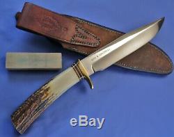 RANDALL Knife #5-6. 7 Spacer Stag Handle, 01 Tool Steel. VietNam Era Slight Use