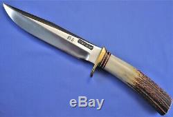 RANDALL Knife #5-6. 7 Spacer Stag Handle, 01 Tool Steel. VietNam Era Slight Use