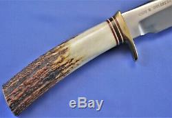 RANDALL Knife #5-6. 7 Spacer Stag Handle, 01 Tool Steel. VietNam Era Slight Use