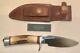 RANDALL MADE KNIFE MODEL 11 STAG HANDLE ORIGINAL SHEATH With STONE