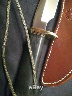 RANDALL MADE KNIFE Model 3 Knife with Black Micarta Handle + Scabbard