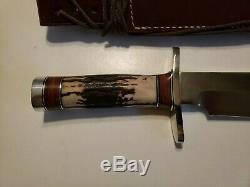 RANDALL MADE KNIVES Model 12 9 SPORTSMAN BOWIE Knife #14 Grind #25 Stag Handle