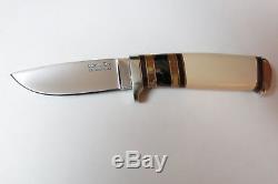 RANDY LEE St Johns AZ Custom 7 3/8 Fixed Blade HUNTING KNIFE & Sonja Lee Sheath