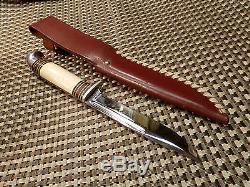 RARE 1931-'50 WESTERN PAT. NO USA White Handle P48A FIELD HUNTING KNIFE & CASE