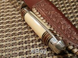 RARE 1931-'50 WESTERN PAT. NO USA White Handle P48A FIELD HUNTING KNIFE & CASE