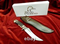 RARE 1987 C MINTY 3-Pc AMERICAN SCHRADE USA 498 HUNTING KNIFE DUCKS HALLMARK SET