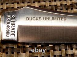 RARE 1987 C MINTY 3-Pc AMERICAN SCHRADE USA 498 HUNTING KNIFE DUCKS HALLMARK SET