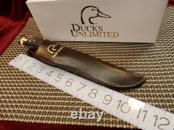 RARE 1987 C MINTY 3-Pc AMERICAN SCHRADE USA 498 HUNTING KNIFE DUCKS HALLMARK SET