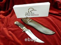 RARE 1987 C MINTY 3-Pc AMERICAN SCHRADE USA 498 HUNTING KNIFE DUCKS HALLMARK SET