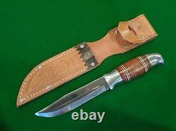 RARE BRUSLETTO Geilo Norway Hunting Knife with SAFE-LOCK Sheath MINT