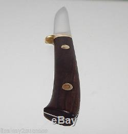 RARE George Herron #931 Fixed Blade Hunting Fighting Knife with Wood Handle Marked