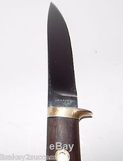 RARE George Herron #931 Fixed Blade Hunting Fighting Knife with Wood Handle Marked