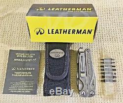 RARE LEATHERMAN Ti 830003 MULTI-TOOL/KNIFE, BOX, HOLSTER, CLIP, EXTRA TOOL BITS