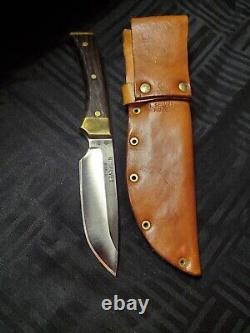 (RARE) N. Selvey Custom, Hand Forged, Hunting Knife With Sheath