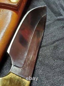 (RARE) N. Selvey Custom, Hand Forged, Hunting Knife With Sheath