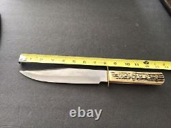 RARE ORIGINAL BOWIE SOLINGEN GERMAN BONE HANDLE KNIFE With SHEATH free Ship