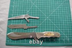 RARE! Puma White Hunter Multi Blade Knife Set with Leather Sheath 282100 NOS NIB