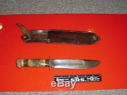 RARE US 1918-45's WWII MARBLES Gladstone Huge Hunting Fighting Knife & Sheath