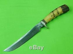 RARE US Circa 1940's Custom Hand Made RANDALL 3 7 Pinned Stag Hunting Knife