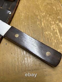 RARE/VINTAGE GREEN RIVER FIXED BLADE KNIFE WithLEATHER SHEATH-HOFFRITZ-ENGLAND