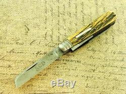 Rare Vintage Wade&butcher Sheffield England Stag Pocket Knife Hunting Knives Old