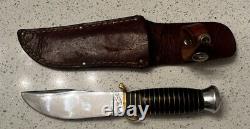 RARE Viking 1940s Eric Wedemeyer WOODCRAFT SKINNER HUNTING KNIFE And Sheath