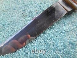 RARE Vintage BELKNAP LOUISVILLE BLUEGRASS FIXED BLADE HUNTING KNIFE & SHEATH
