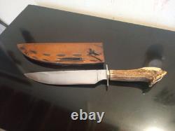 RARE Vintage Quattlebaum (JS) Crown Stag 15'' Bowie. 1 of a Kind Custom Knife