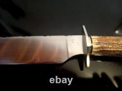 RARE Vintage Quattlebaum (JS) Crown Stag 15'' Bowie. 1 of a Kind Custom Knife