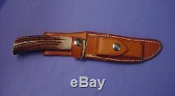 RARE Vintage STAG RANDALL 7 5 Hunting Fishing Knife & Johnson Rough Back Case NM