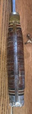 RARE Western USA Vietnam Era L46-8 Fixed Blade Bowie Fighting Knife and Sheath RARE Western USA Vietnam Era L46-8 Fixed Blade Bowie Fighting Knife and Sheath