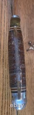 RARE Western USA Vietnam Era L46-8 Fixed Blade Bowie Fighting Knife and Sheath