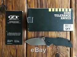 RARE Zero Tolerance 0350 M390 Folding Knife ZT0350M390 Black G10